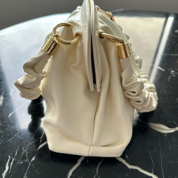 Ego x Molly Mae handheld mini bag with ruched handle in white from ASOS. - Picture 4 of 5